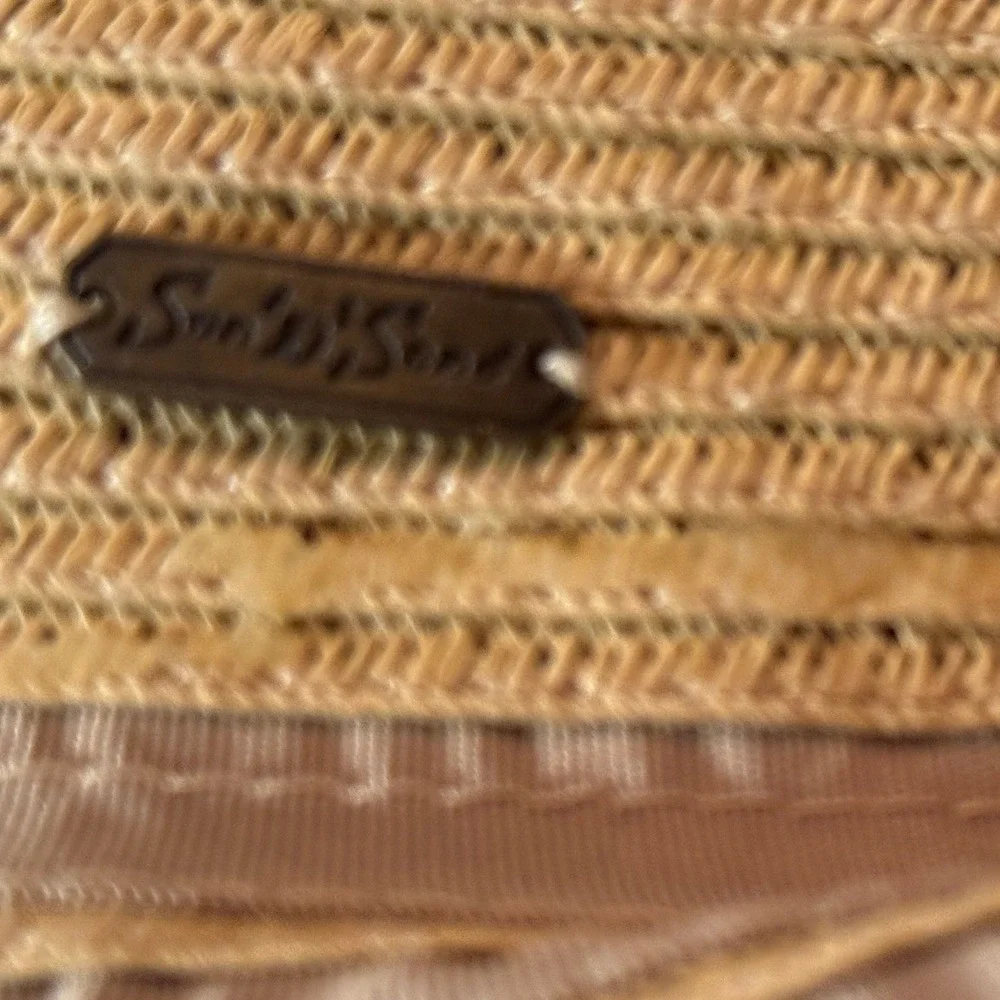 Sun‎ N Sand Tan Wide Brim Floppy Straw Sun Hat Beach Vacation One Size